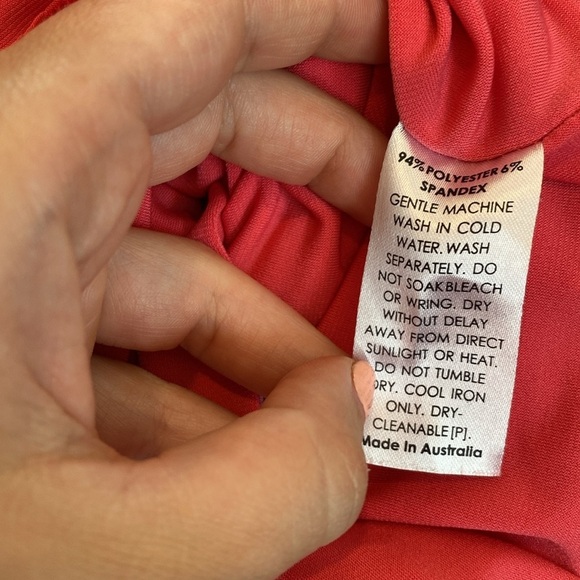 Nookie/ colorblock orange pink Bodycon  Farrah Shift midi Dress  10 - Picture 3 of 4